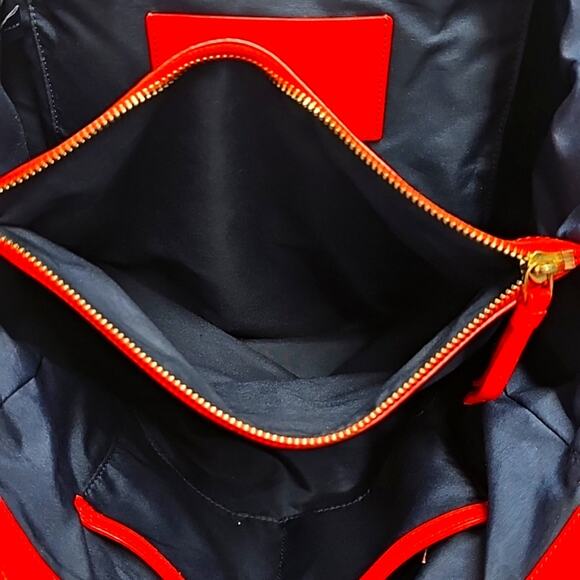 Cole Haan Womens Large Red 6 Compartment Gold Accent Hand Shoulder Bag 13x10x6 - Picture 11 of 12